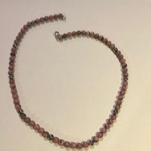 Pink bead necklace